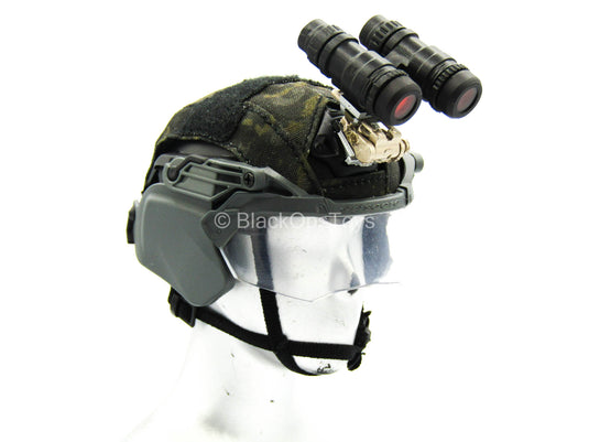 ZERT - AMG Juggernaut - Black Multicam Helmet w/NVG & Face Shield