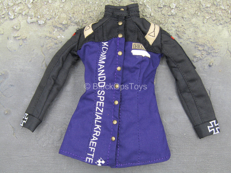 Load image into Gallery viewer, Black &amp; Purple Female Jacket
