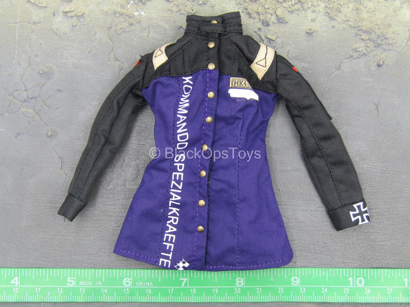 Load image into Gallery viewer, Black &amp; Purple Female Jacket
