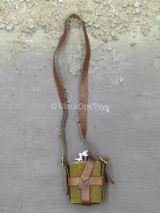 WWI - British Colonel Mackenzie - Canteen w/Leather Strap