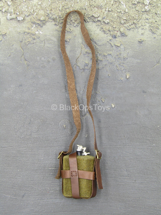 WWI - British Colonel Mackenzie - Canteen w/Leather Strap