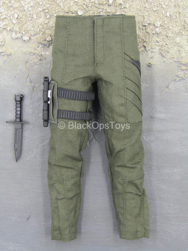 Load image into Gallery viewer, Infinity War - Winter Soldier - OD Green Pants w/Combat Knife
