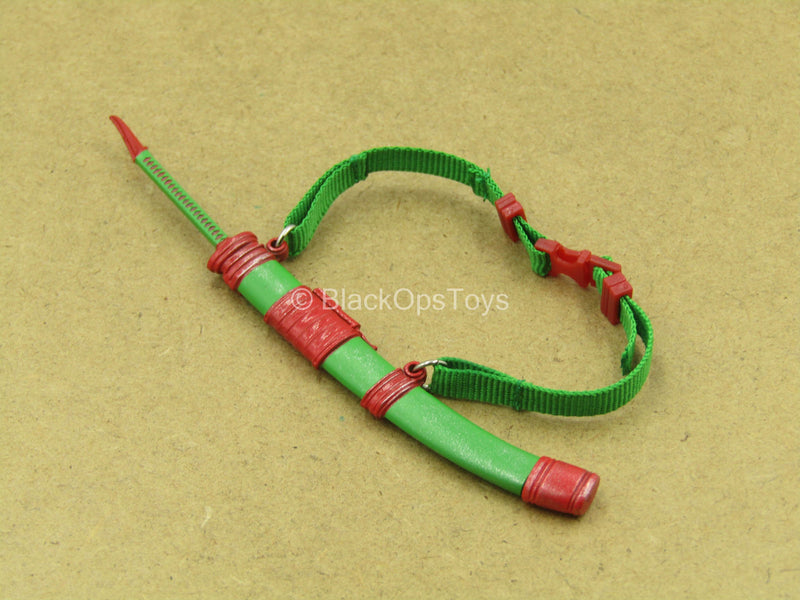 Load image into Gallery viewer, 1/12 - Holiday Gomez - Green &amp; Red Katana w/Sheath
