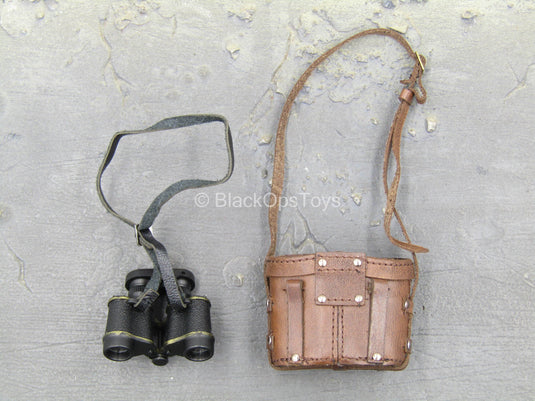 WWI - British Colonel Mackenzie - Binoculars w/Leather Case