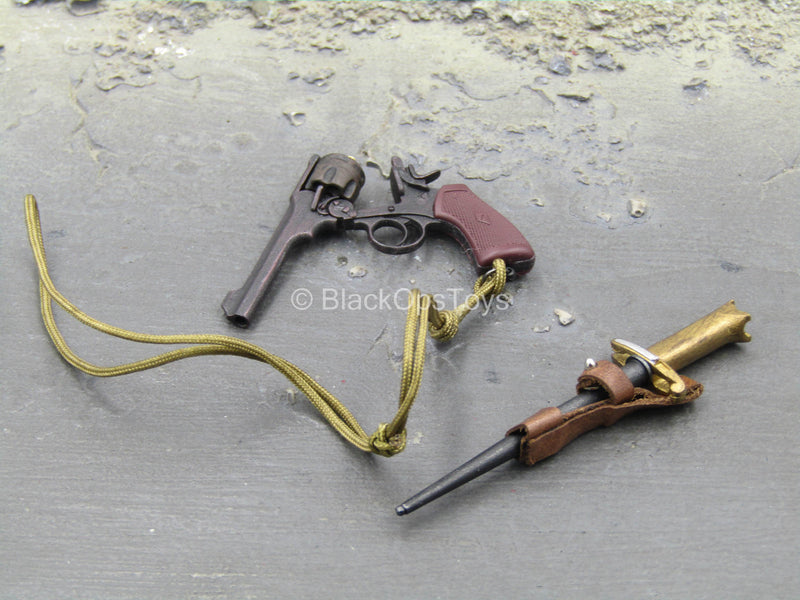 Load image into Gallery viewer, WWI - British Colonel Mackenzie - Metal Indiana Jones Pistol w/Bayonette
