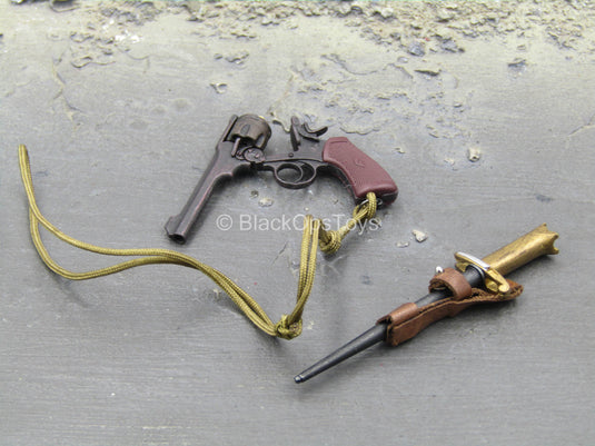 WWI - British Colonel Mackenzie - Metal Indiana Jones Pistol w/Bayonette