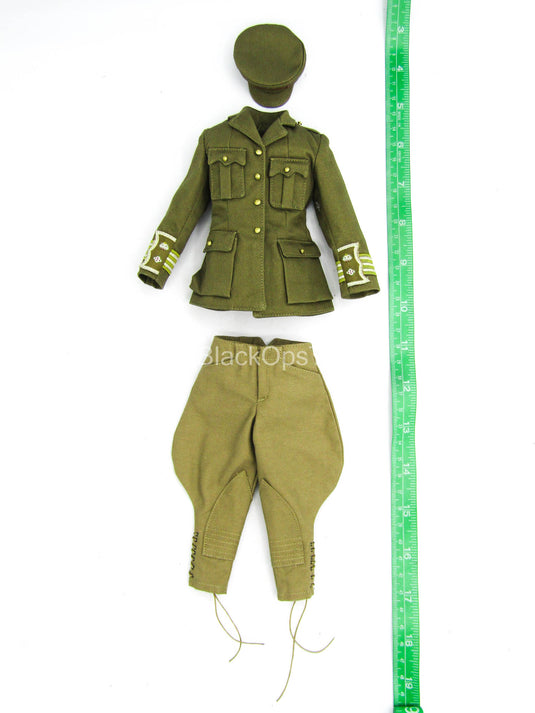 WWI - British Colonel Mackenzie - Green Military Combat Uniform Set