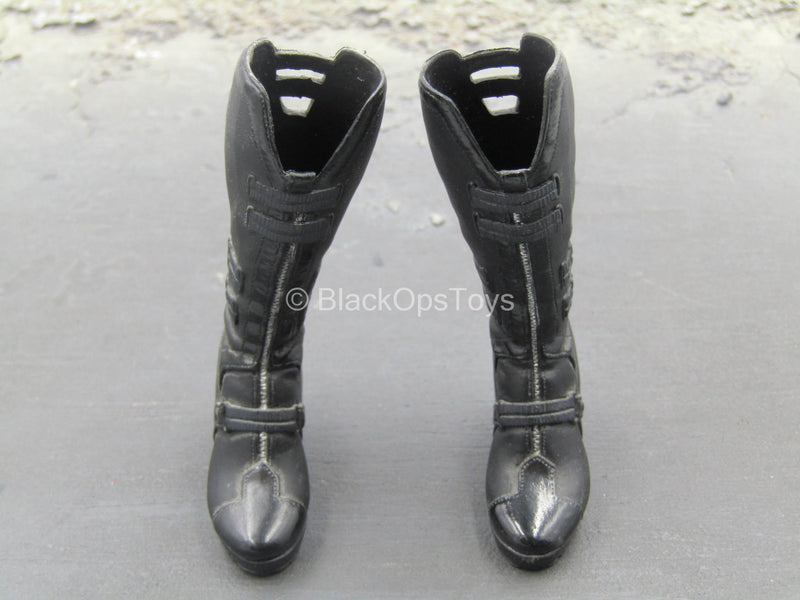 Load image into Gallery viewer, The Avengers - Black Widow - Black Knee-High Boots (Peg Type)
