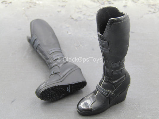 The Avengers - Black Widow - Black Knee-High Boots (Peg Type)