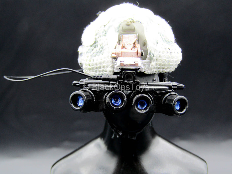 Load image into Gallery viewer, US Winter Combat Training - White Helmet w/Balaclava &amp; GPNVG Set
