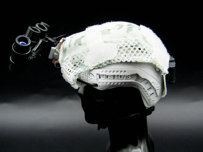 Load image into Gallery viewer, US Winter Combat Training - White Helmet w/Balaclava &amp; GPNVG Set
