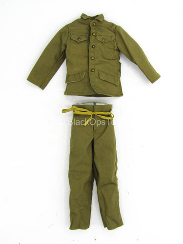 WWII - Japanese Imperial Army - Green Combat Military Uniform Set