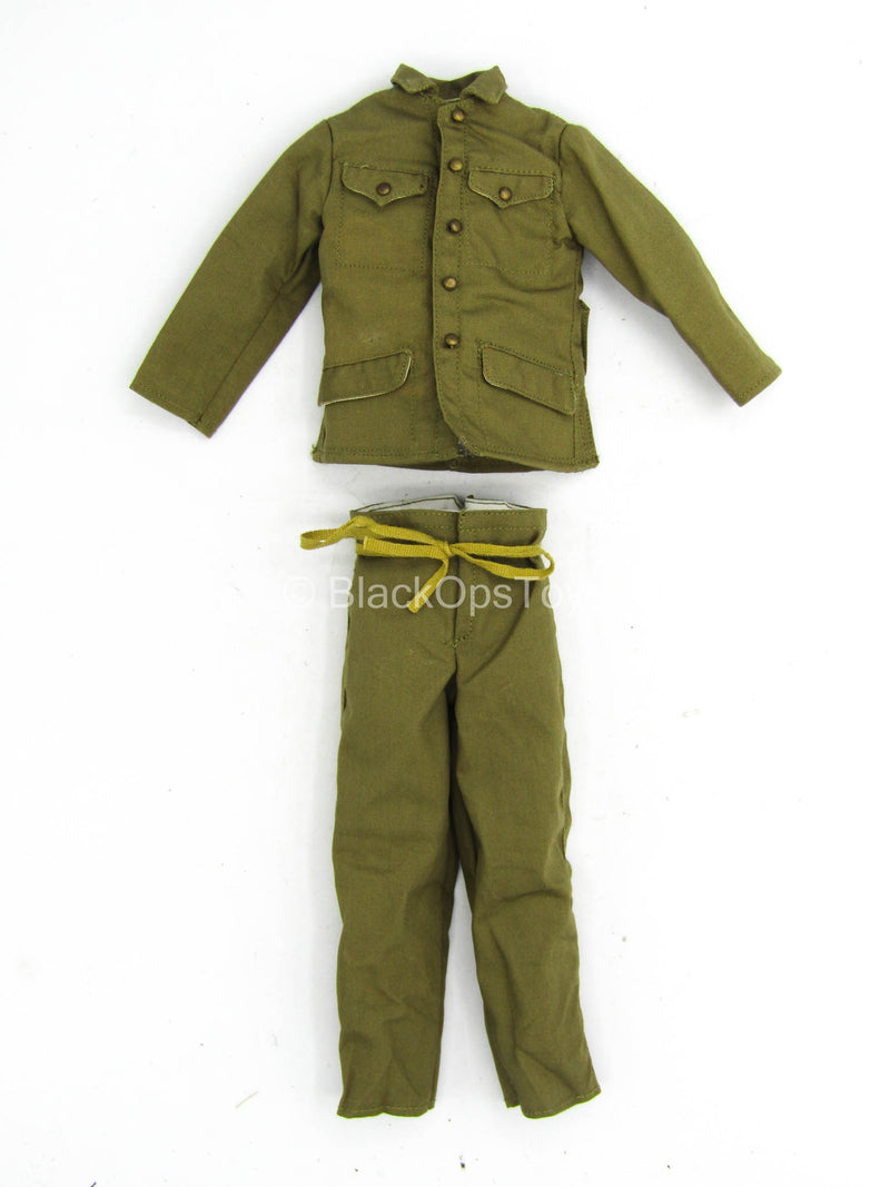 Load image into Gallery viewer, WWII - Japanese Imperial Army - Green Combat Military Uniform Set
