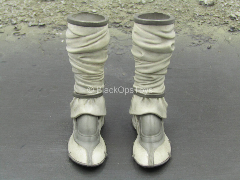 Load image into Gallery viewer, GI Joe Storm Shadow Camo Ver - White Ninja 2-Part Boots (Peg Type)
