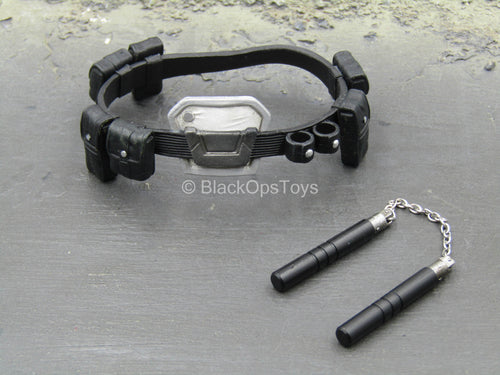 GI Joe Storm Shadow Camo Ver - Black Utility Belt w/Nunchucks