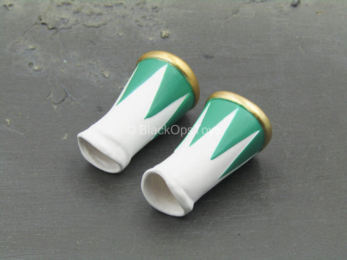 Power Rangers - Green Ranger - White & Green Wrist Gauntlets