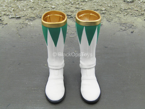 Power Rangers - Green Ranger - White & Green Boots (Peg Type)