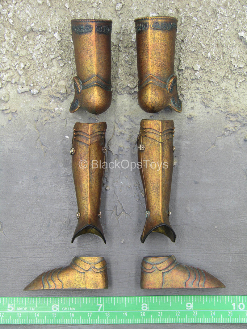 Load image into Gallery viewer, Saintless Knight Gold Ver - Gold Like Female Boots &amp; Greaves (Peg Type)
