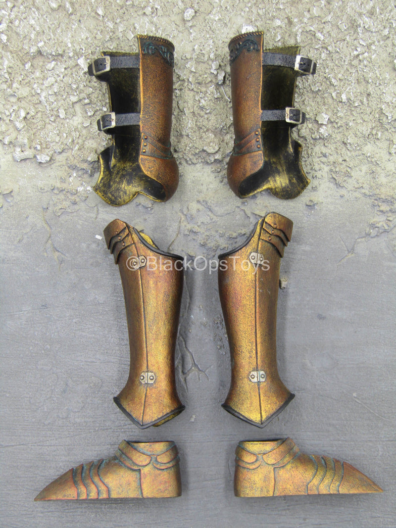 Load image into Gallery viewer, Saintless Knight Gold Ver - Gold Like Female Boots &amp; Greaves (Peg Type)
