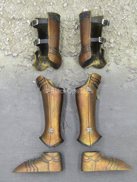 Saintless Knight Gold Ver - Gold Like Female Boots & Greaves (Peg Type)