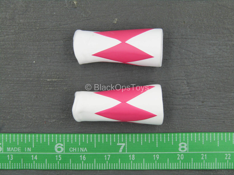 Load image into Gallery viewer, Power Rangers - Pink Ranger - White &amp; Pink Wrist Gauntlets
