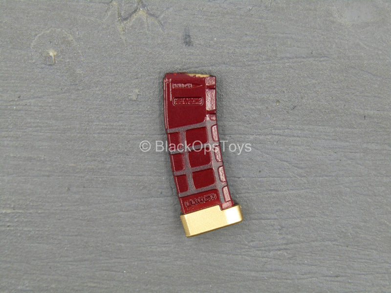 Load image into Gallery viewer, Dead Soldier - Gold &amp; Red 5.56MM Magazine
