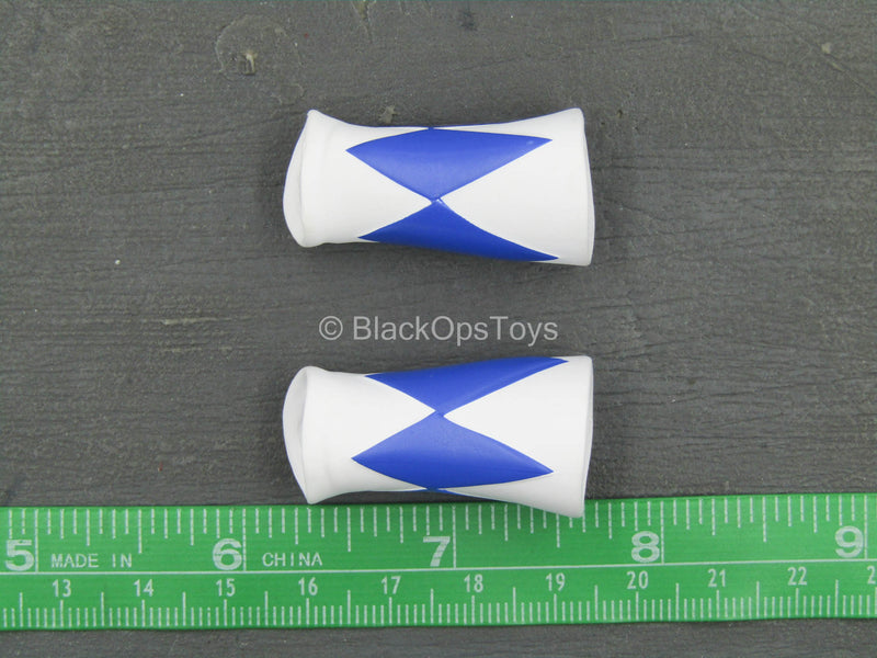 Load image into Gallery viewer, Power Rangers - Blue Ranger - White &amp; Blue Wrist Gauntlets
