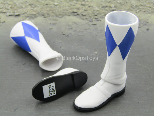 Power Rangers - Blue Ranger - White & Blue Boots (Peg Type)