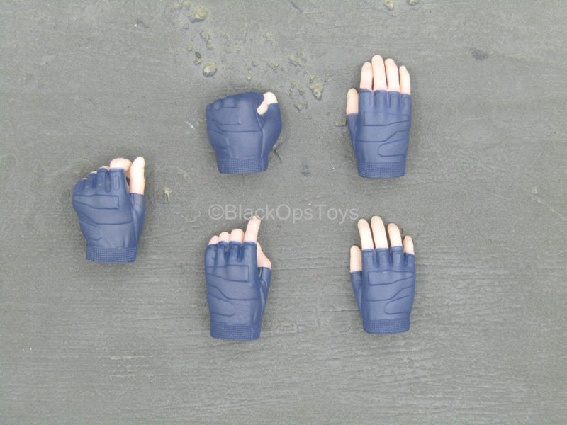 Load image into Gallery viewer, Serene Hound - Katherine - Blue Fingerless Gloved Hand Set (Type 1)
