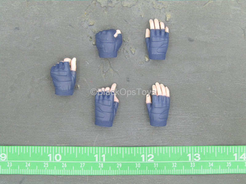 Load image into Gallery viewer, Serene Hound - Katherine - Blue Fingerless Gloved Hand Set (Type 1)
