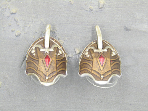 Soldier Strange - Knee Guards w/Ruby Like Detail