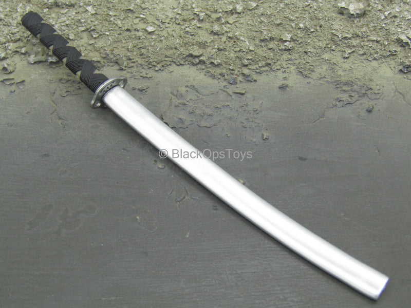 Load image into Gallery viewer, White Ninja - Metal Katana Sword w/Silver Sheath
