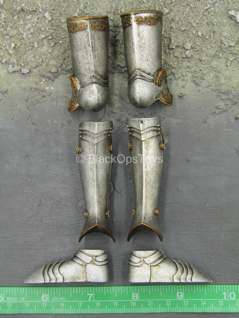 Load image into Gallery viewer, Saintless Knight White Ver - Female Silver Like Boots w/Greaves (Peg Type)

