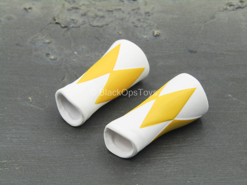 Load image into Gallery viewer, Power Rangers - Yellow Ranger - White &amp; Yellow Wrist Gauntlets
