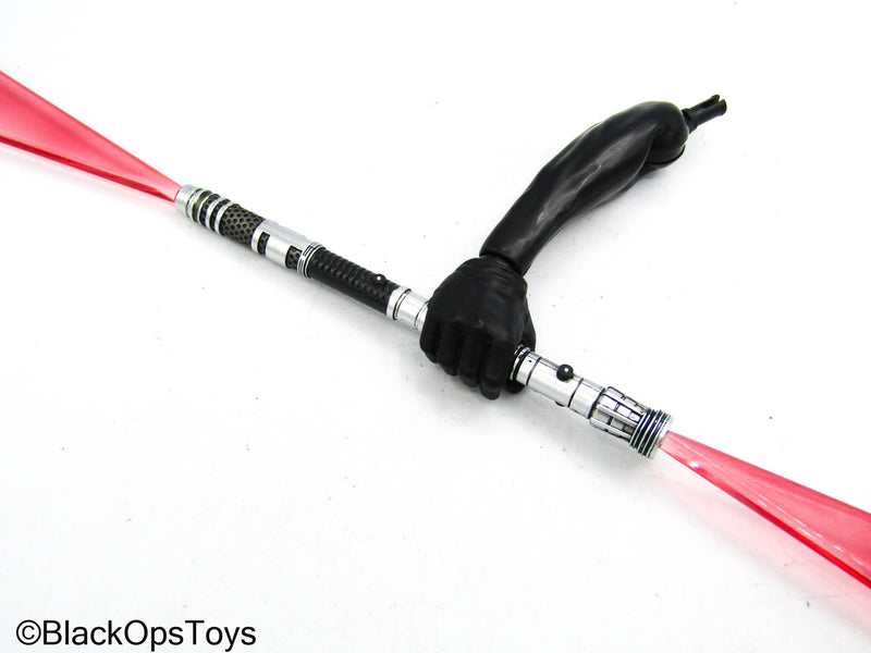 Load image into Gallery viewer, Star Wars Darth Maul - Light Up Red Lightsaber Arm w/Motion Blades
