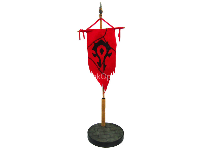 Load image into Gallery viewer, WoW - Orc Female Assassin - Base Figure Stand w/Battle Flag
