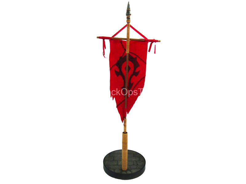 Load image into Gallery viewer, WoW - Orc Female Assassin - Base Figure Stand w/Battle Flag
