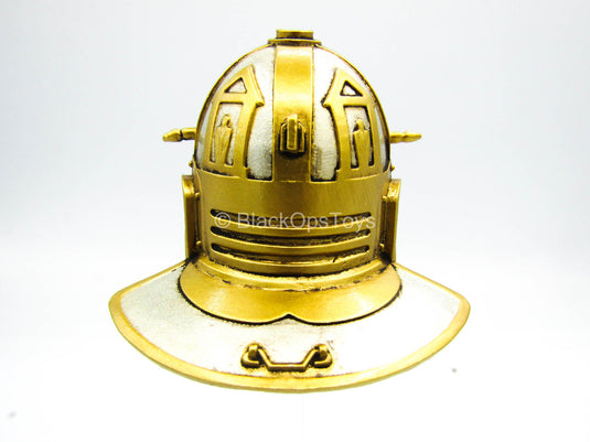 Roman Imperial Army Camp Flag Bearer - Metal Gold Like Helmet