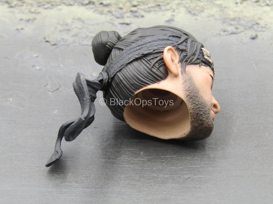 Ghost Of Battlefield - Asian Male Head Sculpt w/Molded Bandana