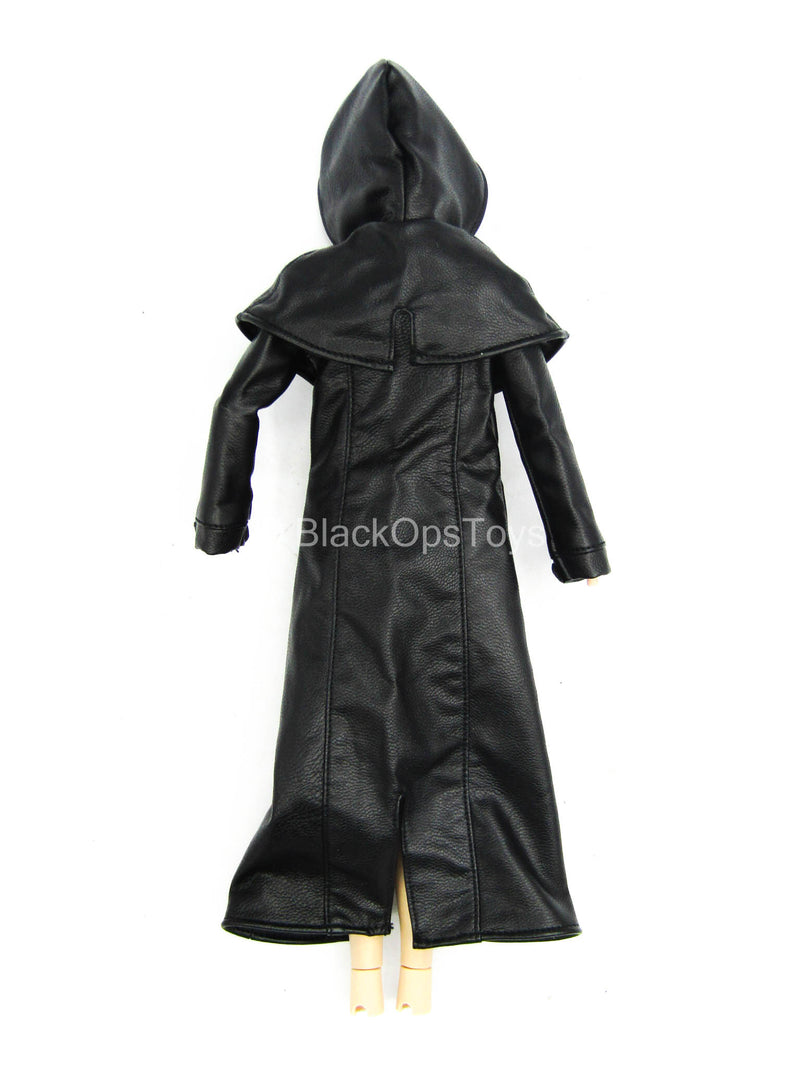Load image into Gallery viewer, Eternal Empire Eagles Nest - Black Leather Hooded Jacket
