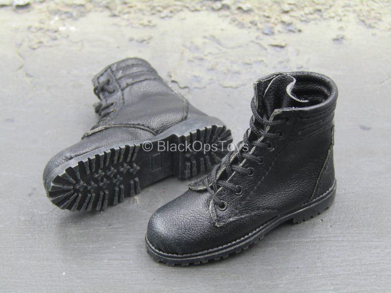 Load image into Gallery viewer, Russian Sniper - Black Leather Like Boots (Foot Type)
