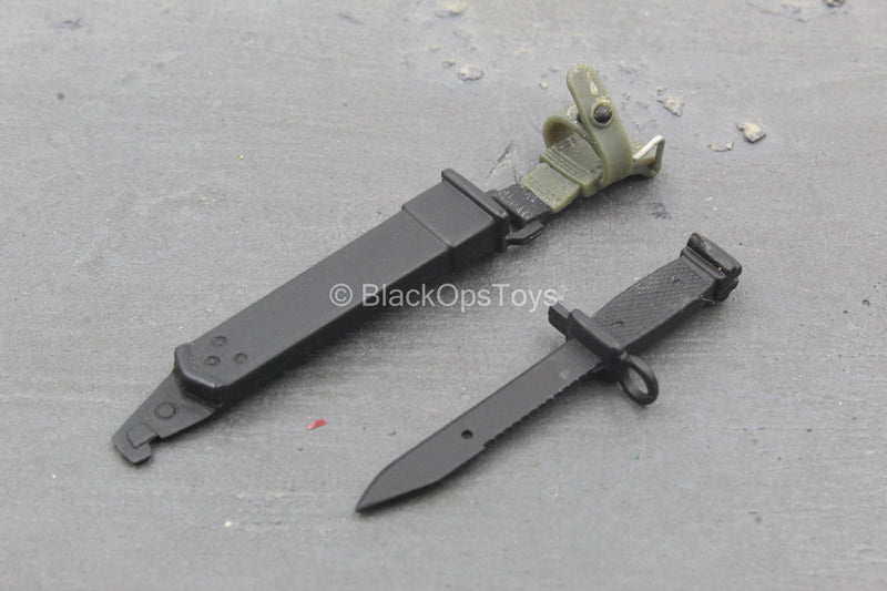 Load image into Gallery viewer, JGSDF Motorcycle Recon Woman - Black Combat Knife w/Sheath
