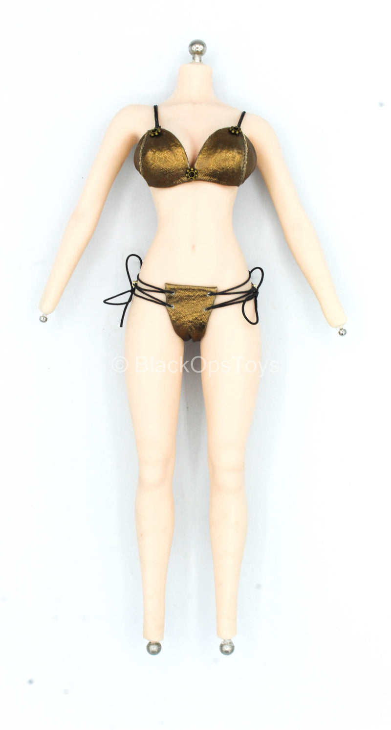 Load image into Gallery viewer, Ancient Japanese Heroine - Gold Like Bikini Set
