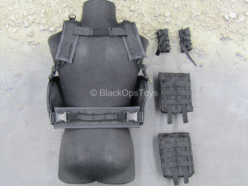 Load image into Gallery viewer, Slavic Warrior - Black MOLLE Chest Rig w/Pouch Set

