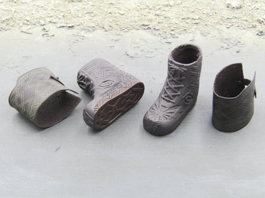 LOTR - Gimli Son Of Gloin - Brown Boots w/Leg Guards (Foot Type)