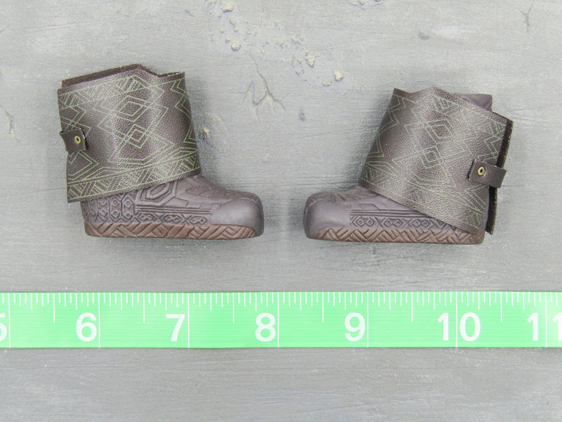 Load image into Gallery viewer, LOTR - Gimli Son Of Gloin - Brown Boots w/Leg Guards (Foot Type)
