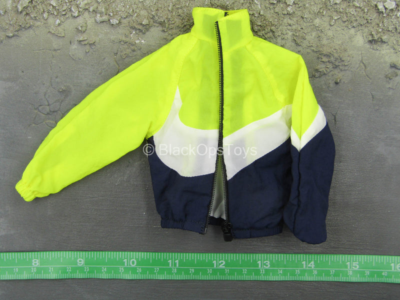Load image into Gallery viewer, Big Swoosh Fashion Sports Set - Black, Yellow, &amp; White Jacket &amp; Pants
