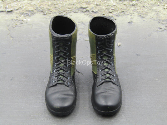 Vietnam War - Black & Green Boots (Foot Type)