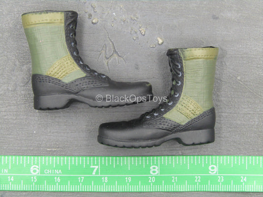 Vietnam War - Black & Green Boots (Foot Type)