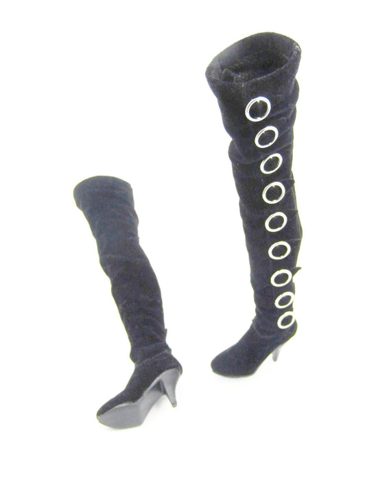 Female Hunter - Thigh High Fabric High Heel Boot Set (Peg Type)